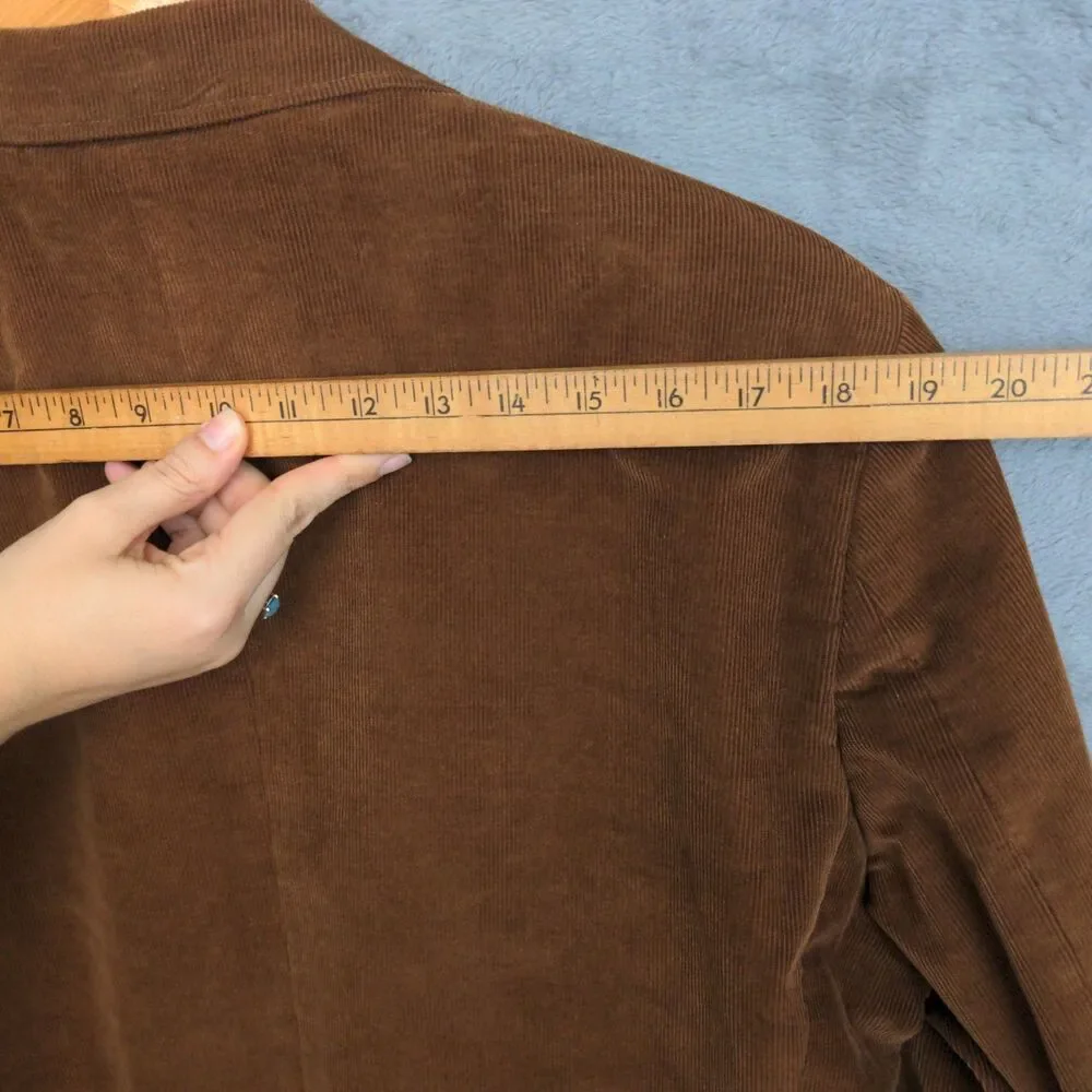Jos A Bank Reserve Tailored Fit Corduroy Blazer Sz L Brown Elbow Patch Academia
